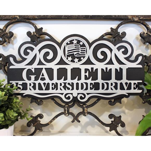 The Everything ADDRESS Name Porch Sign 127 Different Changeable Icons Available